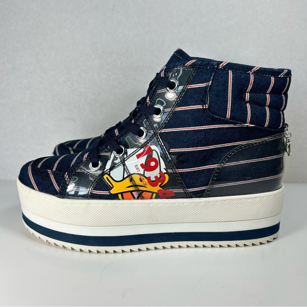 Disney Donald Duck Platform Lace Up Sneaker Shoes Call It Spring; Women’s Sz 7.5 - Picture 3 of 16